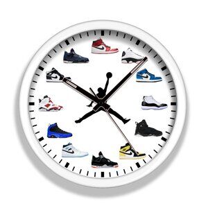 11.5 inch Air Jordan Shoes WALL clock NEW Nike white clock